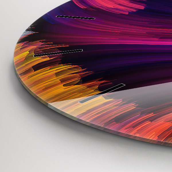 Ceas rotund de perete din sticlă Abstracția vânzării