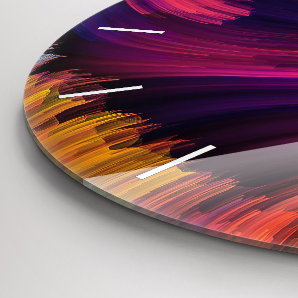 Ceas rotund de perete din sticlă Abstracția vânzării