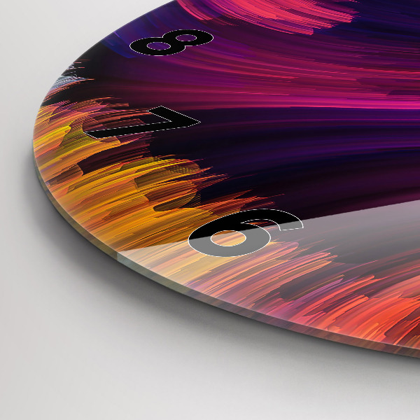 Ceas rotund de perete din sticlă Abstracția vânzării