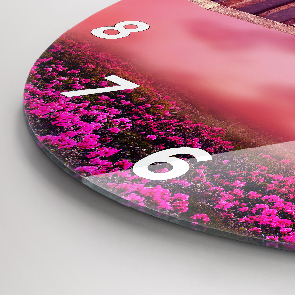 Ceas rotund de perete din sticlă Casă pentru păsări