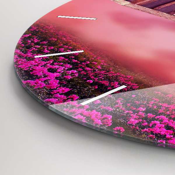 Ceas rotund de perete din sticlă Casă pentru păsări