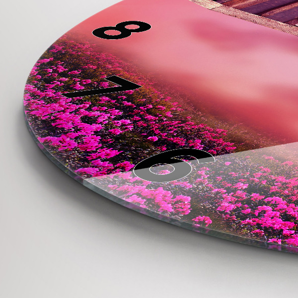 Ceas rotund de perete din sticlă Casă pentru păsări