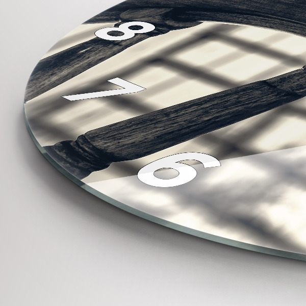 Ceas rotund de perete din sticlă Nava veche