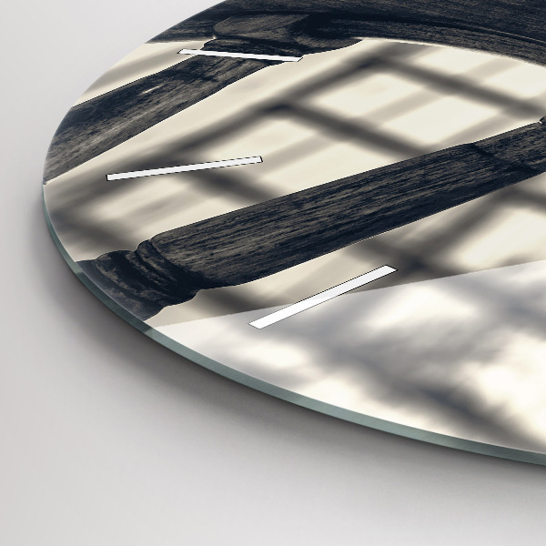 Ceas rotund de perete din sticlă Nava veche