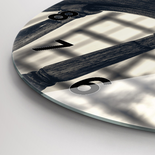 Ceas rotund de perete din sticlă Nava veche