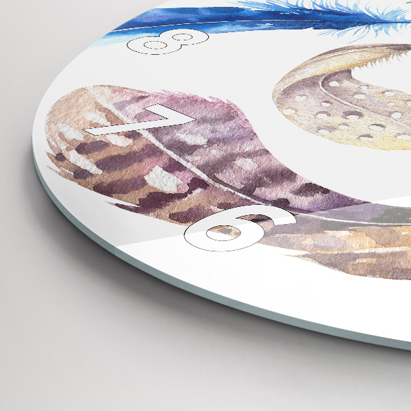 Ceas rotund de perete din sticlă Ilustrație de artă retro