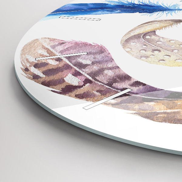 Ceas rotund de perete din sticlă Ilustrație de artă retro