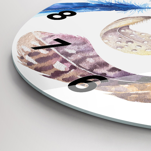 Ceas rotund de perete din sticlă Ilustrație de artă retro