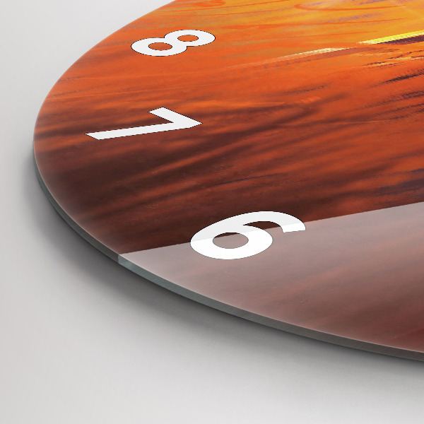 Ceas rotund de perete din sticlă Cavaler cu o sabie