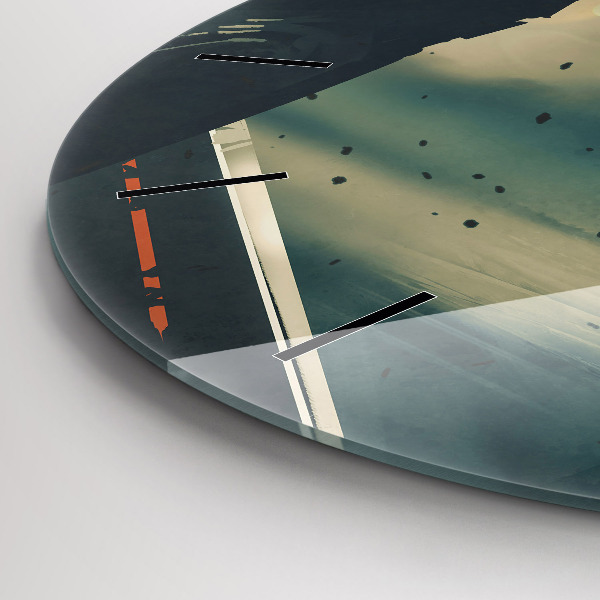 Ceas rotund de perete din sticlă Joc cu arme letale