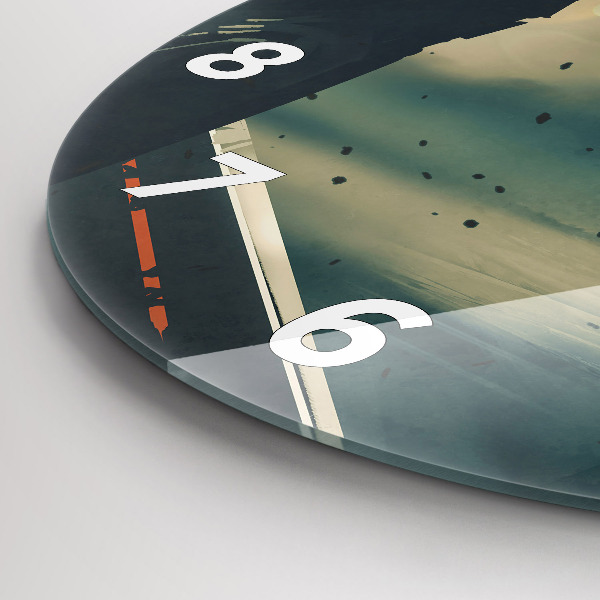 Ceas rotund de perete din sticlă Joc cu arme letale