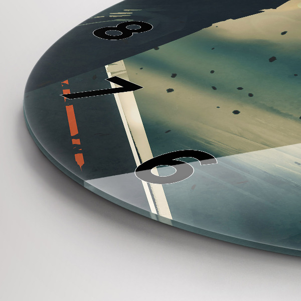 Ceas rotund de perete din sticlă Joc cu arme letale