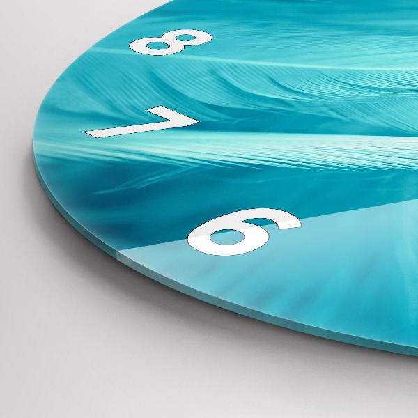 Ceas rotund de perete din sticlă Vintage verde și turcoaz