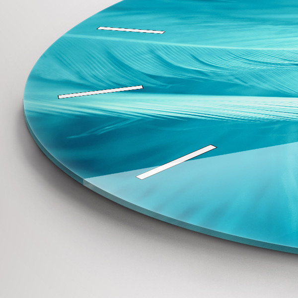 Ceas rotund de perete din sticlă Vintage verde și turcoaz