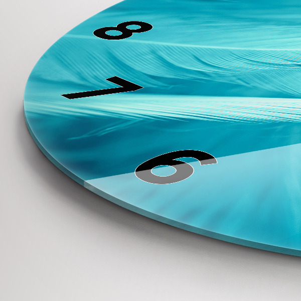 Ceas rotund de perete din sticlă Vintage verde și turcoaz