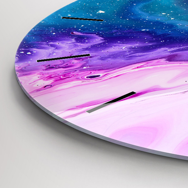 Ceas rotund de perete din sticlă Fundal colorat