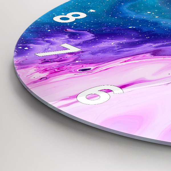 Ceas rotund de perete din sticlă Fundal colorat