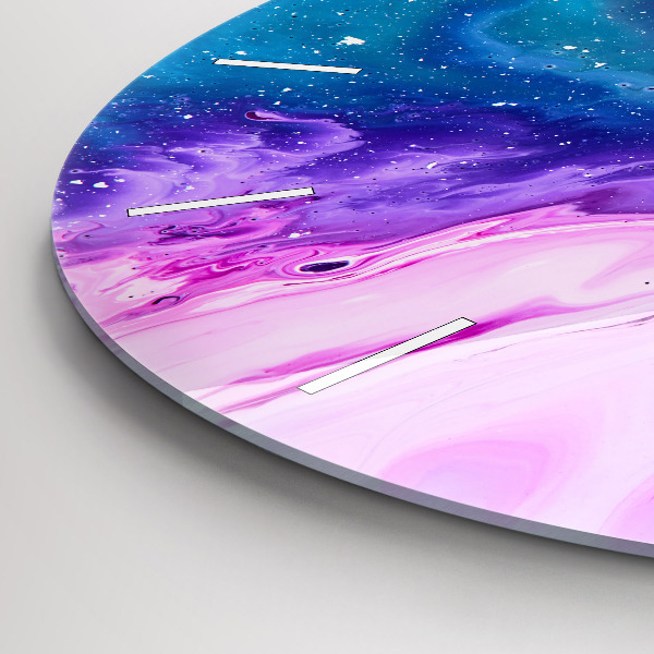 Ceas rotund de perete din sticlă Fundal colorat