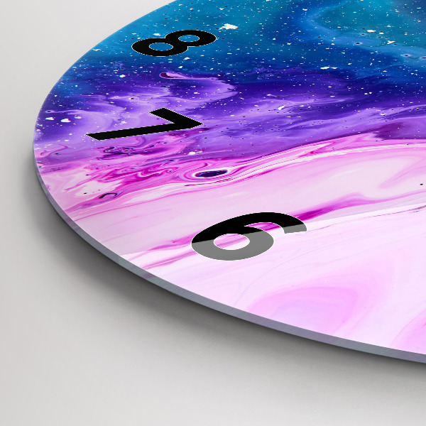 Ceas rotund de perete din sticlă Fundal colorat