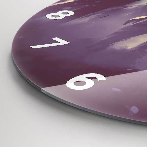 Ceas rotund de perete din sticlă Zombi noaptea - Halloween