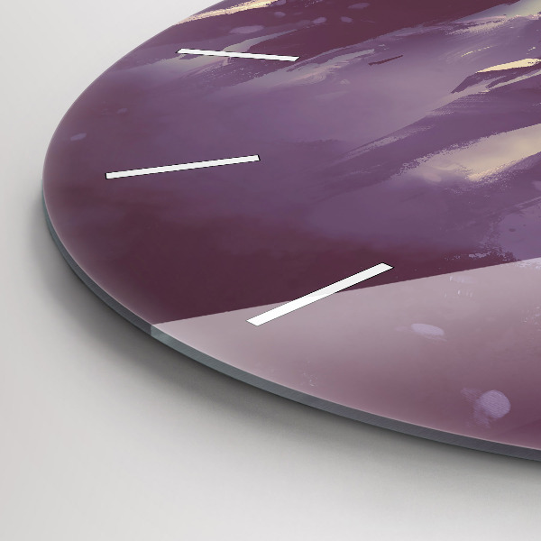 Ceas rotund de perete din sticlă Zombi noaptea - Halloween