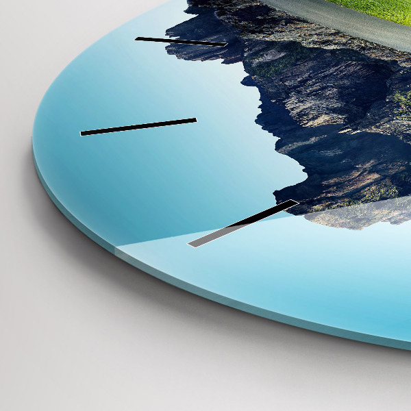 Ceas rotund de perete din sticlă Insulă zburătoare