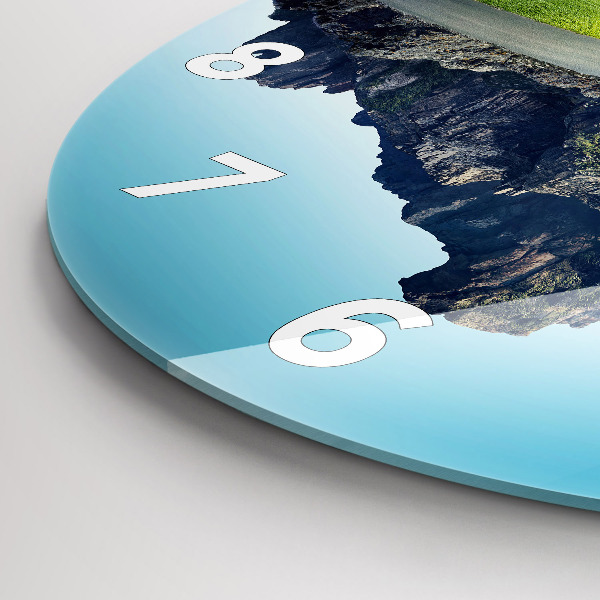 Ceas rotund de perete din sticlă Insulă zburătoare