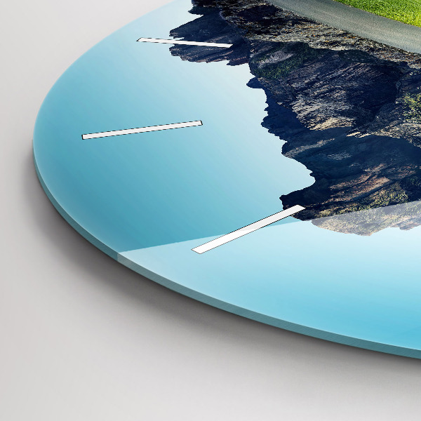 Ceas rotund de perete din sticlă Insulă zburătoare