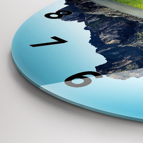 Ceas rotund de perete din sticlă Insulă zburătoare