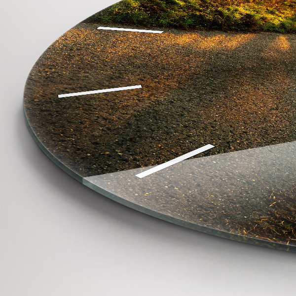 Ceas rotund de perete din sticlă Ceață la răsărit