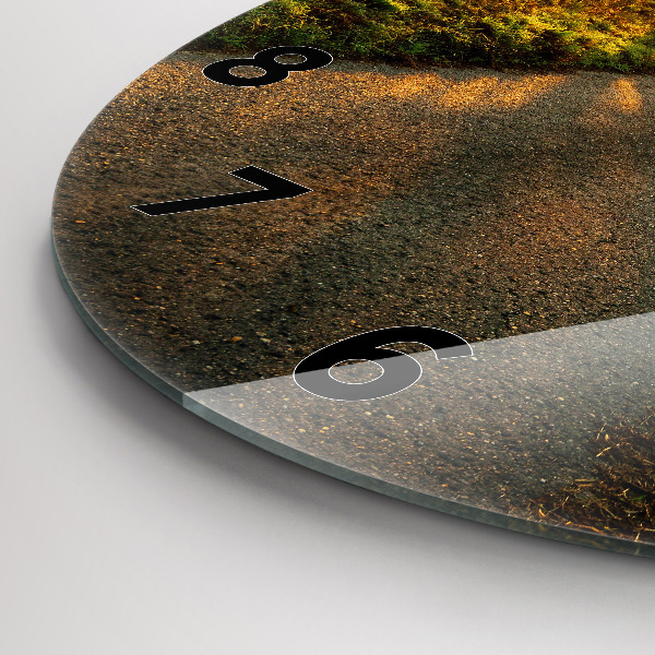 Ceas rotund de perete din sticlă Ceață la răsărit