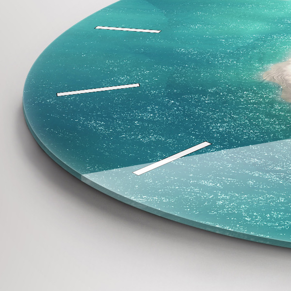 Ceas rotund de perete din sticlă Insula Inimii