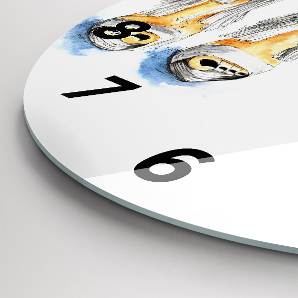 Ceas rotund de perete din sticlă Tocuri de damă