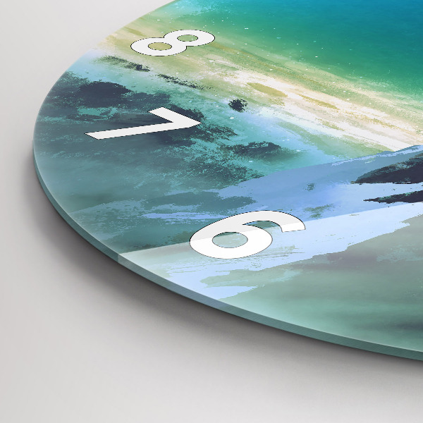 Ceas rotund de perete din sticlă Omul pe lună