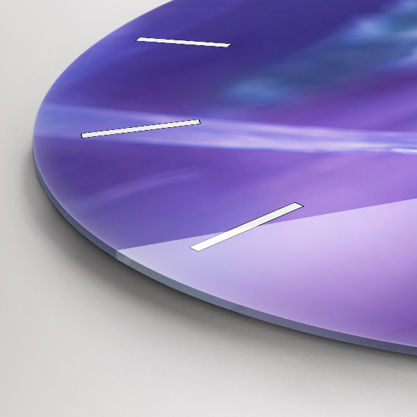 Ceas rotund de perete din sticlă Fluture pe iarbă