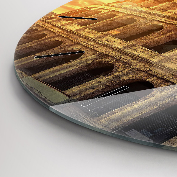 Ceas rotund de perete din sticlă Colosseumul Roman