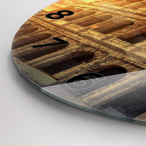 Ceas rotund de perete din sticlă Colosseumul Roman