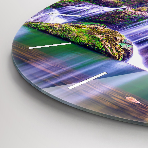 Ceas rotund de perete din sticlă Cascada Jiulong China