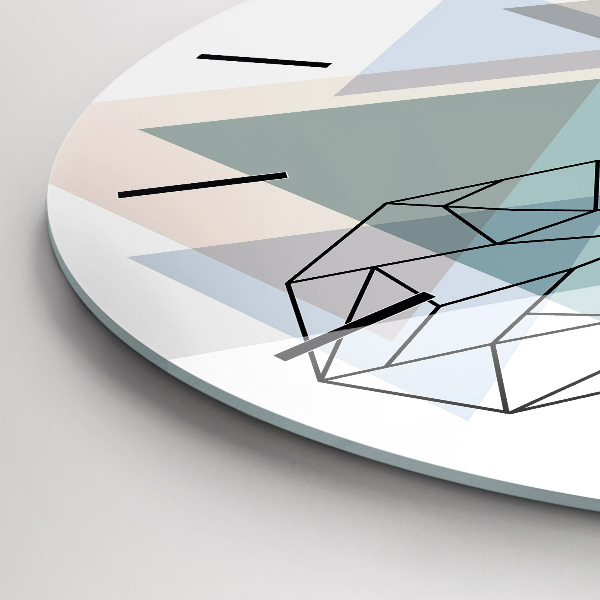 Ceas rotund de perete din sticlă Ren în stil scandinav