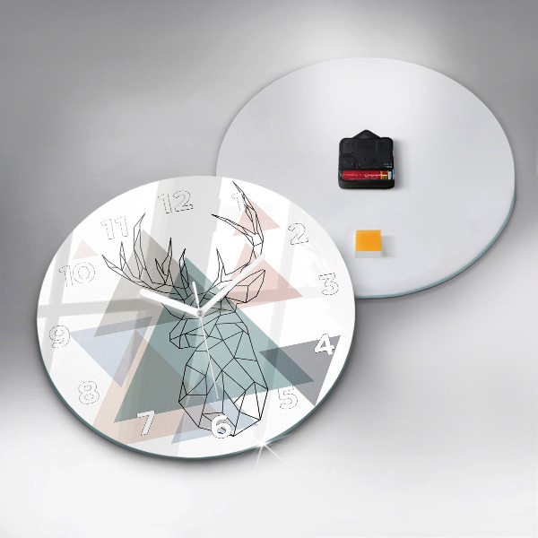 Ceas rotund de perete din sticlă Ren în stil scandinav