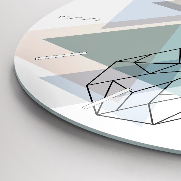 Ceas rotund de perete din sticlă Ren în stil scandinav