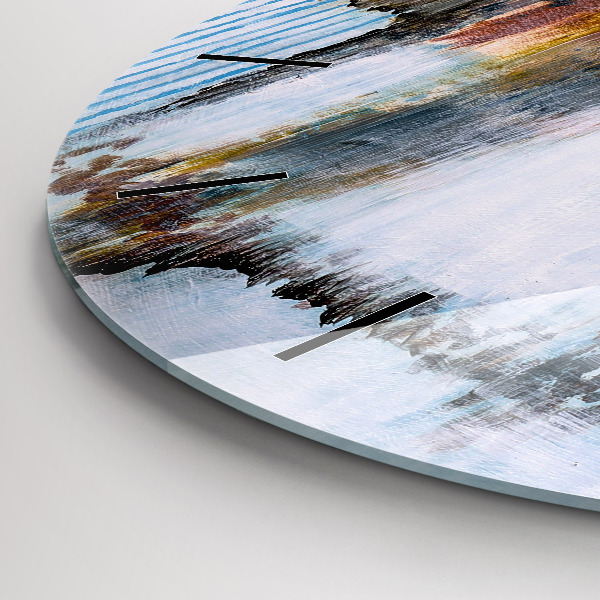Ceas rotund de perete din sticlă Abstracția
