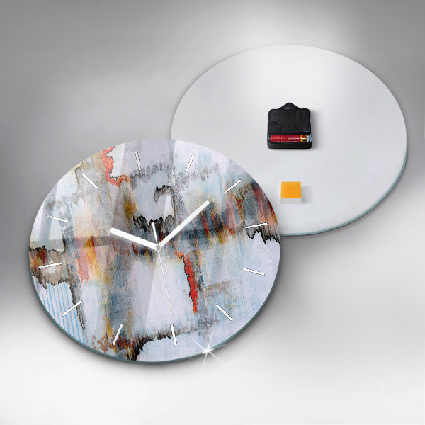 Ceas rotund de perete din sticlă Abstracția
