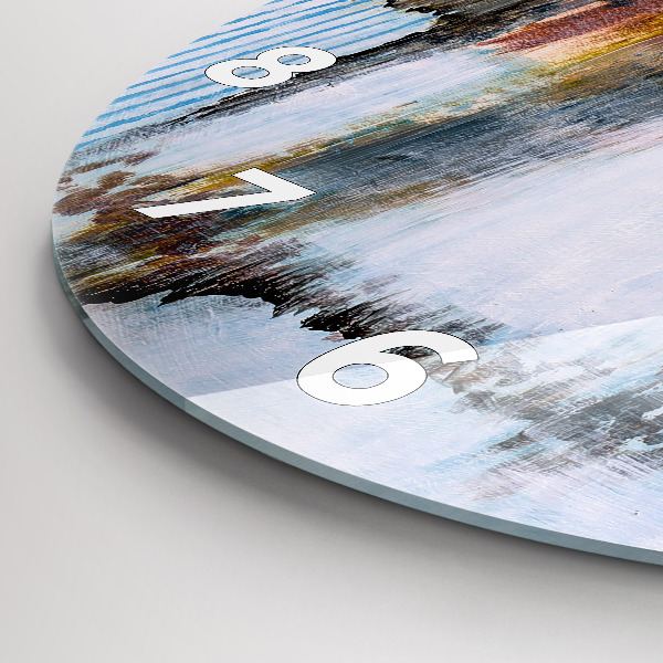 Ceas rotund de perete din sticlă Abstracția