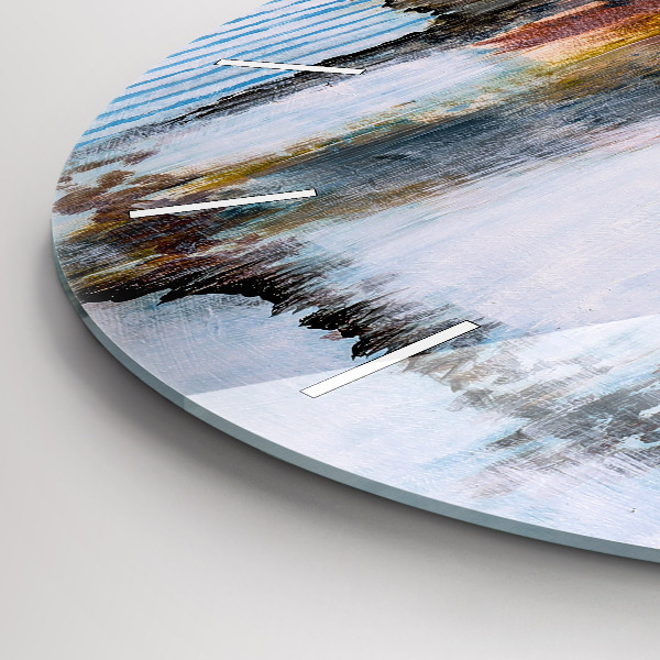 Ceas rotund de perete din sticlă Abstracția