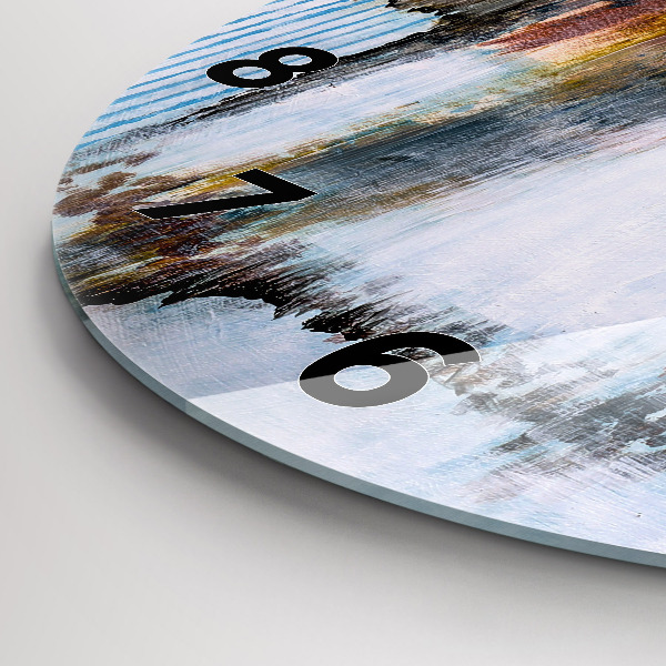 Ceas rotund de perete din sticlă Abstracția