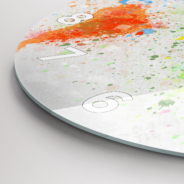 Ceas rotund de perete din sticlă Harta lumii pe hârtie