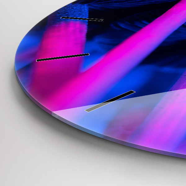 Ceas rotund de perete din sticlă Ciuperci magice colorate