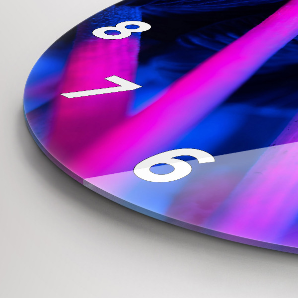 Ceas rotund de perete din sticlă Ciuperci magice colorate