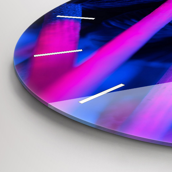 Ceas rotund de perete din sticlă Ciuperci magice colorate